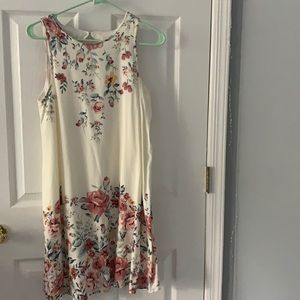 off white/cream floral swing dress in great condition